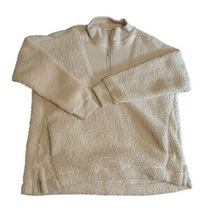 Aerie Sherpa Quarter Zip Sweater